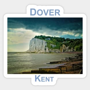 White Cliffs of Dover, Kent, England. British seascape Sticker